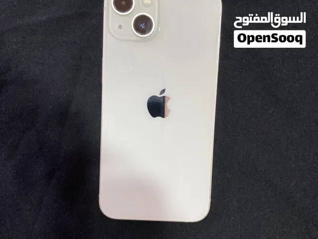آيفون 13 أبيض مستعمل بحالة ممتازة بسعة 128 جيجابايت مع شاحن