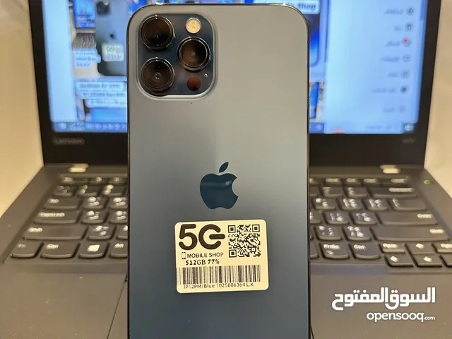 ‏iPhone 12 Pro max 512GB battery 77% used  ايفون 12 برو ماكس ذاكرة تخزين 512 جيجا بطارية 77‎%‎