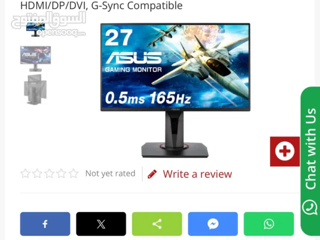 asus vg278 27 gaming monitor 165hz