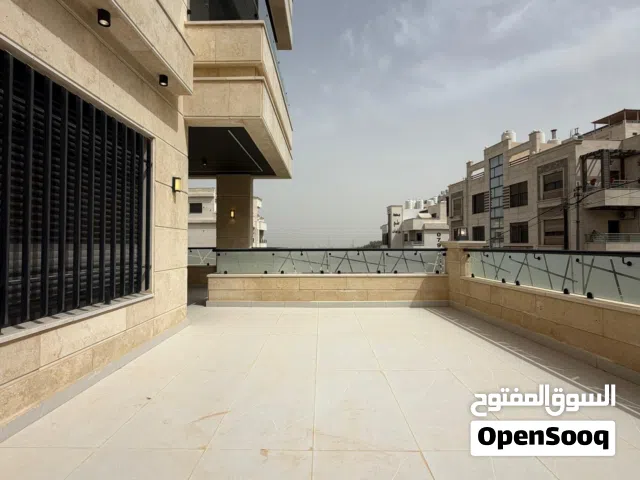 شقة للبيع طابق ارضي مع ترس مساحة داخلية 247 متر وترس 40 متر في أجمل مناطق منطقة طريق المطار