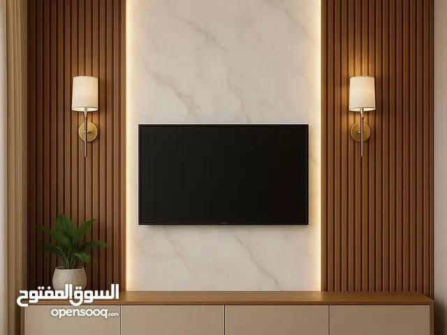 تركيب ديكور تلفزيون وبديل خشب ورخام بديل حجر