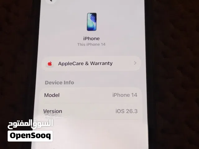 للبيع ايفون 14 عادي لونه ازرق غامق قريب للاسود ( السعر قابل للتفاوض)