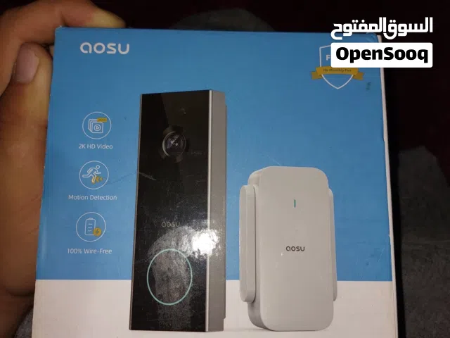 جرس باب ذكي aosu Video Doorbell Pro دقة 2K مع HomeBase - بدون رسوم شهرية