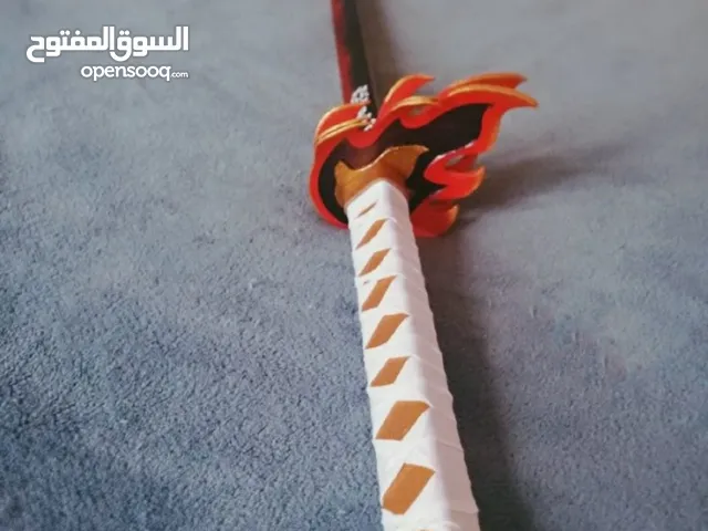سيوف انمي قاتل الشياطين الخامه خشب بامبو ممتاز وتفاصيل جميله الحجم متر تقريبا