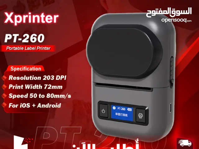 طابعة ليبل كاش XPrinter PT-260  Portable Printer Speed 72mm/s POS