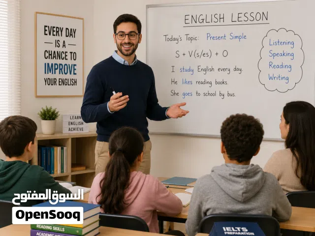 مدرس لغة إنجليزية لجميع المراحل – نتائج مضمونة وأسعار مناسبة