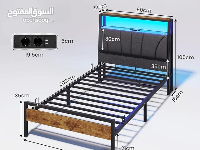 Bed with indirect led light
