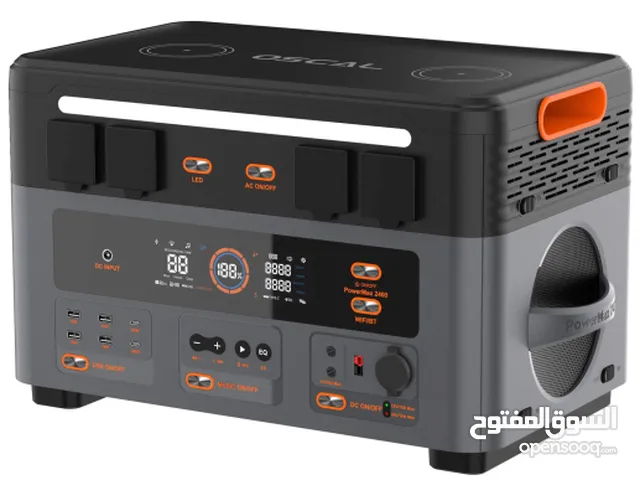 OSCAL PowerMax 2400 Portable Power Station – 2400W Output 1,872Wh LiFePO4 Battery Solar & AC Cha