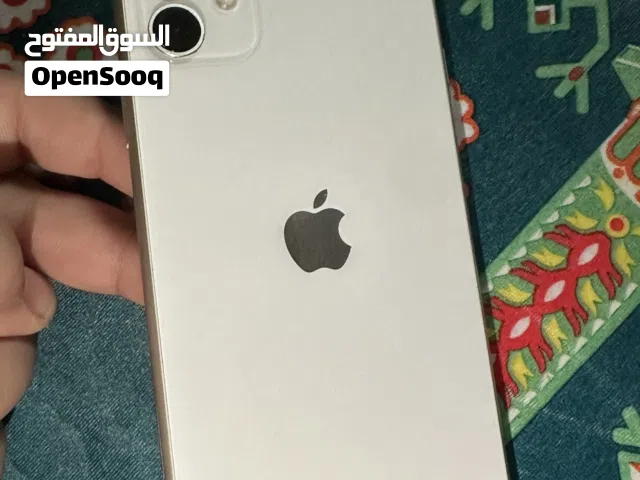 ايفون 11عادي لون ابيض ذاكره 64 مبدل شاشه اصليه سعرها بل سوك 75 الف بطاريه 82