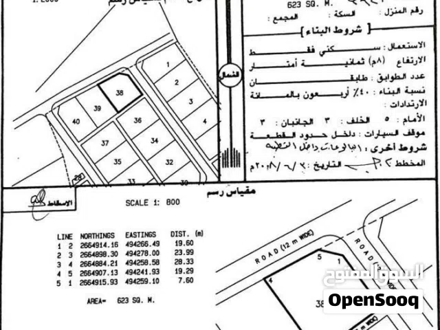 للبيع 3 ارضي شبك موقع ممتاز ف الرده