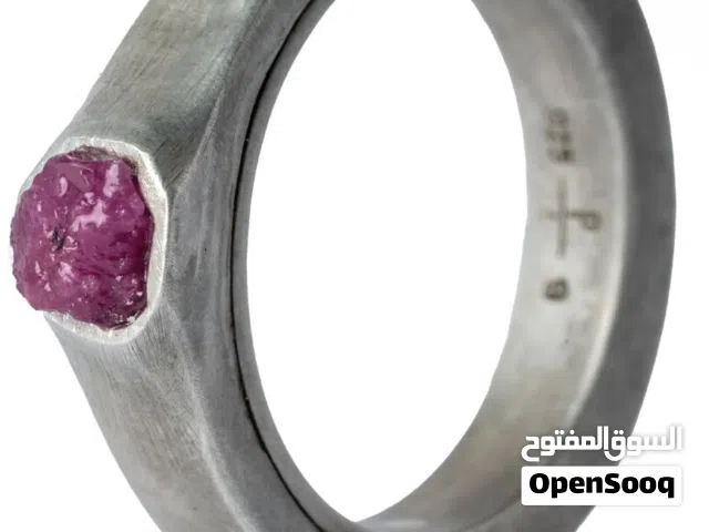 Sistema sterling silver ruby slab ring