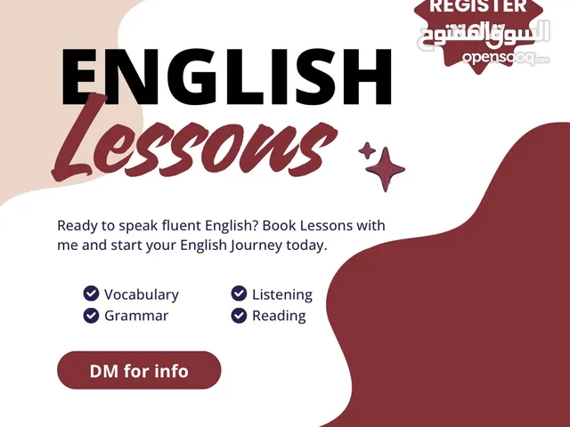English Lessons Online دروس محادثة باللغه الانجليزيه