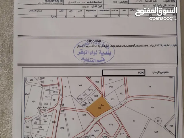 Residential Land for Sale in Amman Al-Nuqairah
