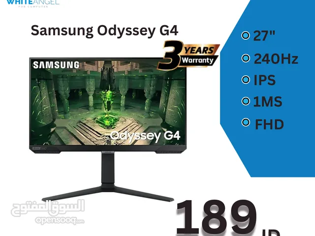 Samsung Odyssey G4 – شاشة 27" FHD بمعدل تحديث 240Hz