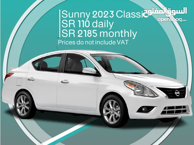 Nissan Sunny 2023 classic for rent in Dammam - Free delivery for monthly rental