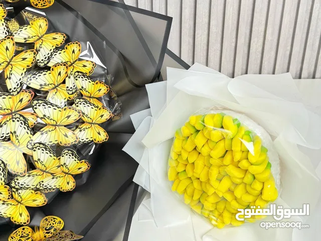مشروعي الجديد تصميم باقة كاندي مع باقة فراشات