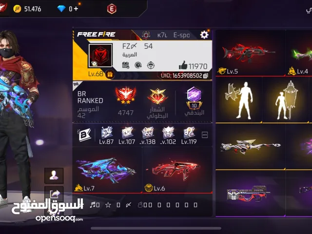 Free Fire Accounts and Characters for Sale in Al Dakhiliya