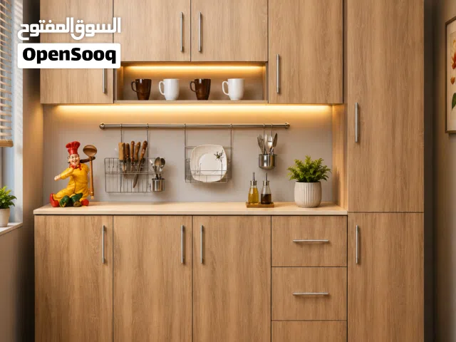 مطبخ الـ PVC الفخم كامل 160 سم بدولاب خزين - Kitchen PVC modern