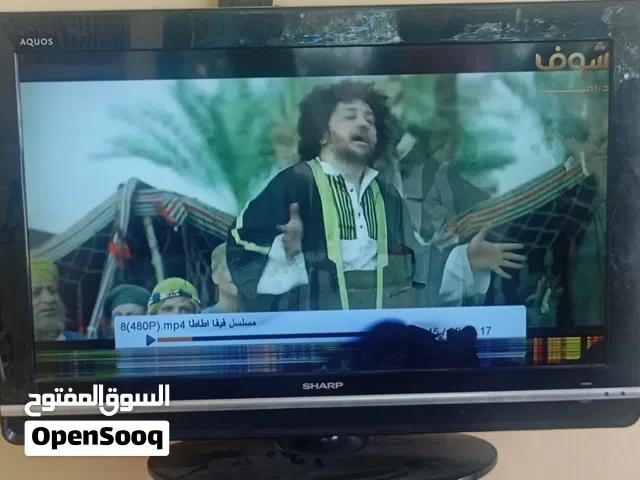 شاشه شارب 32بوصه نوعها صحن وكاله جديد مع لاقط وسلك 5متر