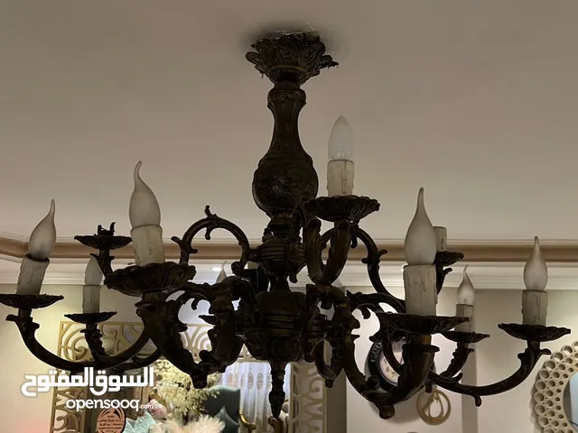 نجفه نحاس مصري قديم 12درع ( أنتيكه ) / 100 % تقيل صب وليس مواسير - طراز فرنساوى