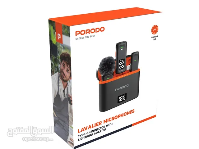 ميكروفون Porodo PD-WCDMIC-BK – صوت نقي وجودة احترافية لتسجيلات واضحة ومحادثات فائقة الدقة