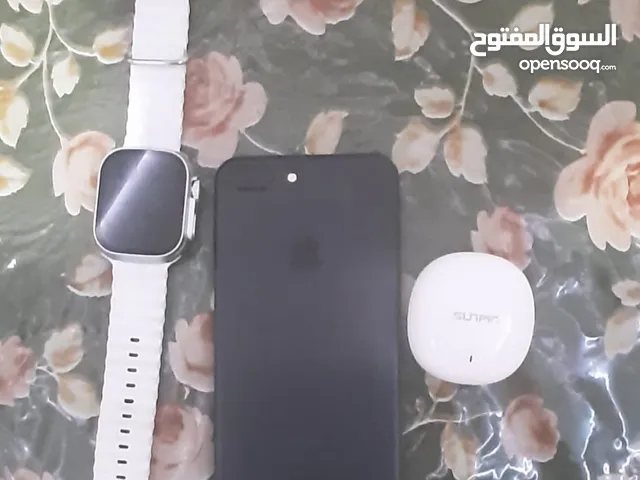 iphone 7plus مع سماعات وساعة بصمات بسعر 750درهم مغربي