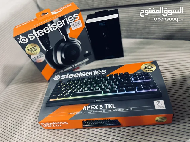 للبيع ماوس قيمنق لوجتيك كيبورد وسماعات ستيل سيريس