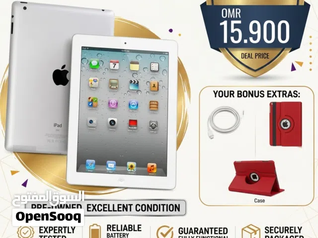 iPad 2 , 2nd generation with cover and charger