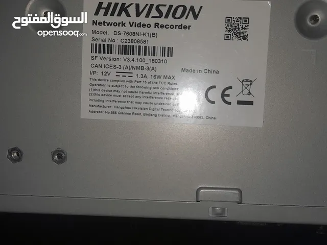 جهاز  هيك فيجن NVR 4K عادي مع هاردسك 1 تيرا بيربل اصلي غير مجدد