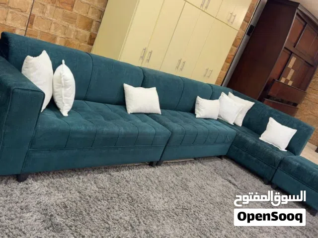 طقم كنب فخم و راقي جداً ، 10 مقاعد  خشب سويد   بالكامل ، اسفنج دانلوب ، قماش شاموا فاخر