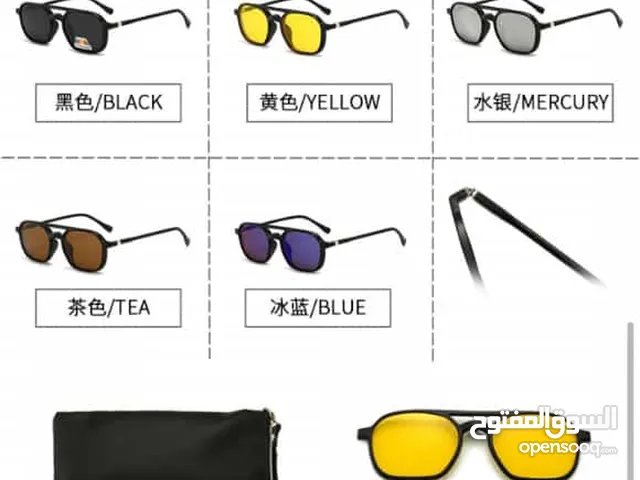 نظارات نظر  مع غيارات شمسية جديده.new eyes glasses with 5 sun lens s