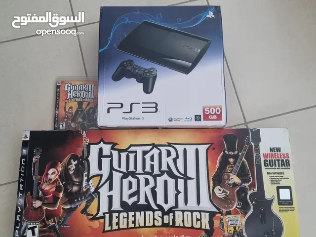ps3 super slim console with guitar