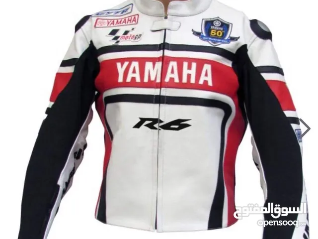 Yamaha R6 Motorcycle Motorbike Racing Leather Track Jacket Including CE Armours Installed