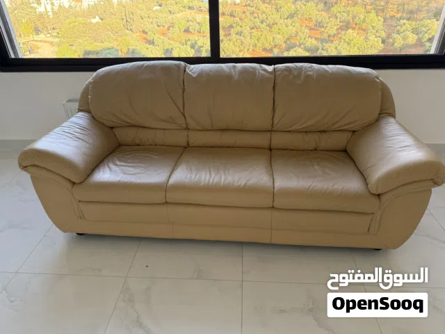 طقم كنب جلد اصلي مستورد