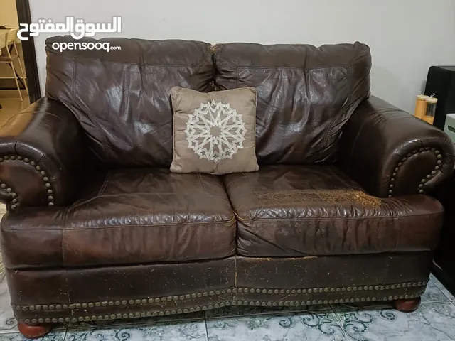 2 Seater Comfortable Leather Sofa For Sale