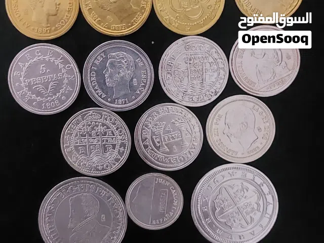 مجموعة رائعة من العملات التذكارية الاسبانية 14 قطعة