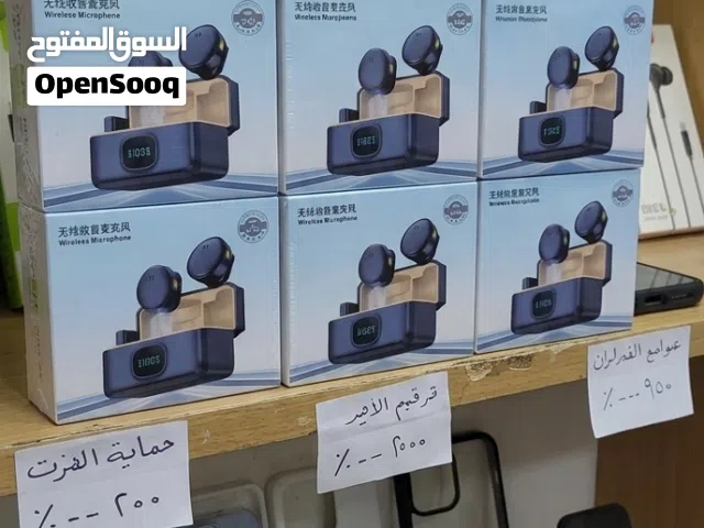 ميكروفون لاسلكي ذكي مزدوج بتردد 2.4G مع علبة شحن رقمية LED واحترافية لعزل الضوضاء  تايب سي للجوال