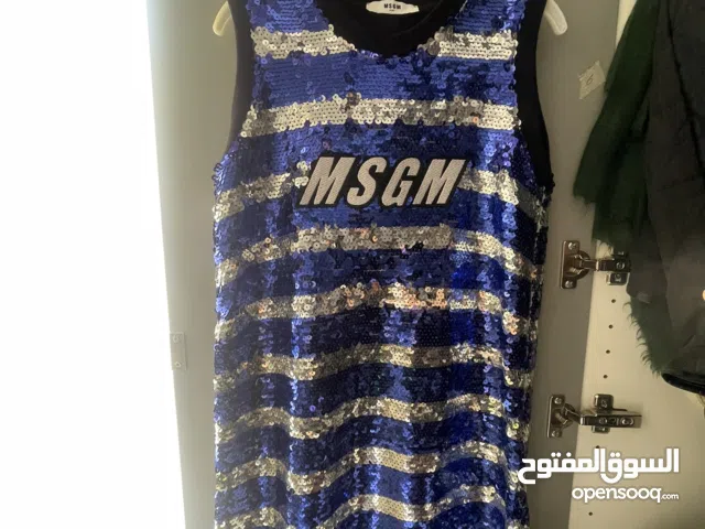 فستان بناتي ترتر أزرق للعيد استخدام مره فقط