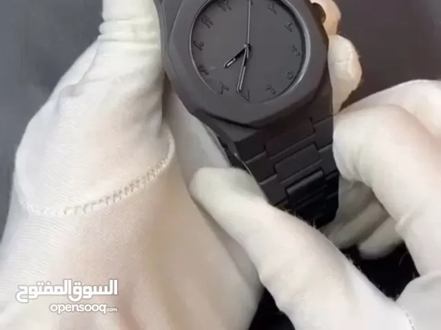 Aura black Arabic watch