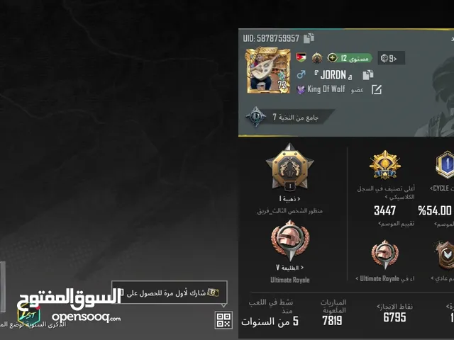 Pubg Accounts and Characters for Sale in Irbid