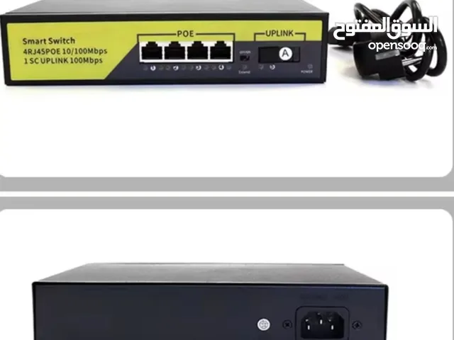 52 فولت POE جهاز سويتش للشبكات 1 + 4 منافذ 10/100Mbps محول ايثرنت محول وسائط من الفايبر 1.25A IEEE 8