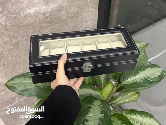 علبة تخزين ساعات يد – سعة 6 ساعات بغطاء شفاف  وسعر شامل للتوصيل لجميع محافظات العراق