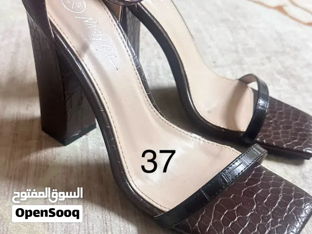 Glamorous Clear Heels with Sparkling Rhinestones - Size 37