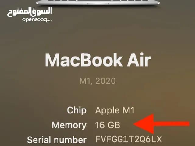 Macbook Air M1 Ram 16gb, 512gb