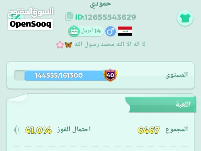 حساب لودو للبيع
