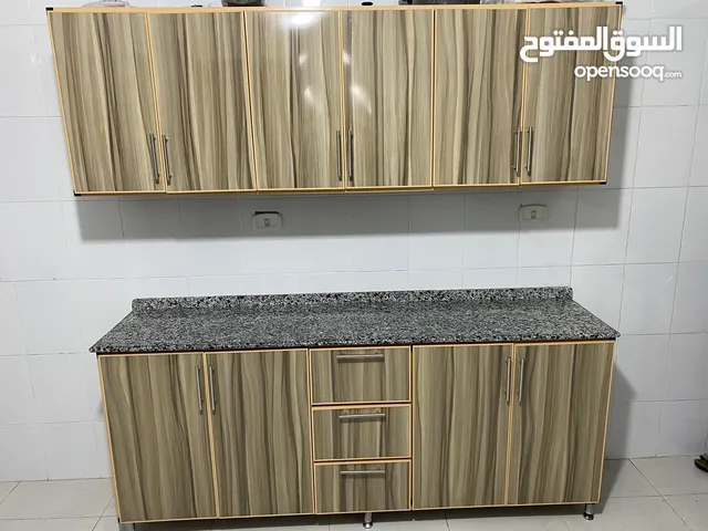 مطبخ الوميتال 6 متر مع الرخامة البيع بغرض السفر 12 الف بحالة ممتازة مستعمل بحالة جيدة جدا