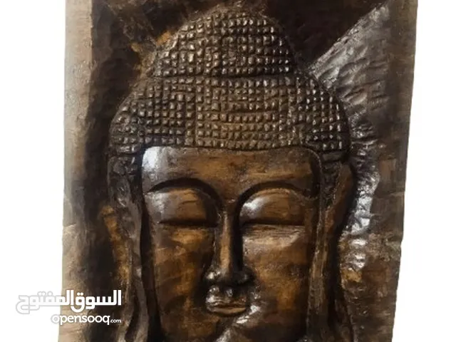 Wooden Buddha wall panel