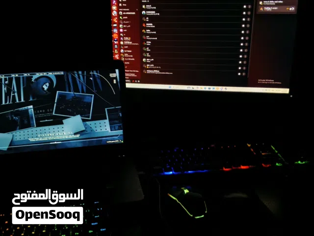 بي سي مع شاشة وحدة مع كيبورد مع موس مع سماعات بدون لابتوب