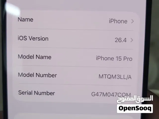 Apple iPhone 15 Pro 128 GB in Sharjah