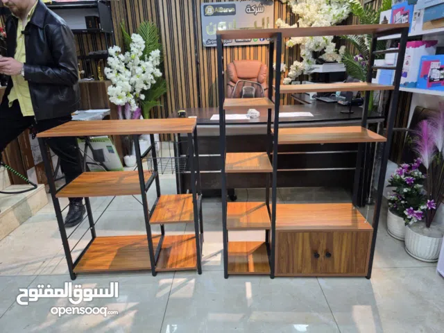 ستاند  خشب وحديد – مع خزانة هيكل حديد قوي وثابت